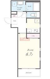 ＦＬレジデンス品川I 4階1Kの間取り