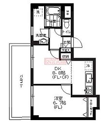 ベルシェ白金台 4階1DKの間取り