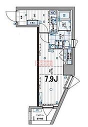 パティーナ三田台 1Kの間取図画像