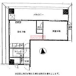 サーラ白金 1DKの間取図画像