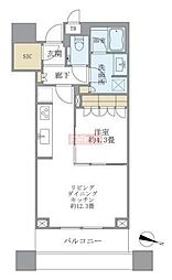 ブリリアタワーズ目黒ノースレジデンス 1LDKの間取図画像