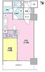 LaSante五反田 1LDKの間取図画像