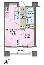 ヒルレジデンス大崎 1LDKの間取図画像