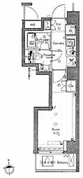 シーフォルム北品川 1Kの間取図画像
