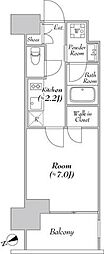 カナルフロント芝浦 1Kの間取図画像