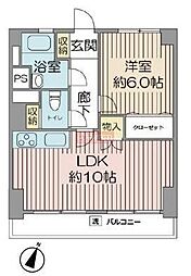 目黒グリーンコープ 1LDKの間取図画像