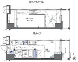 ZOOM六本木 1Kの間取図画像