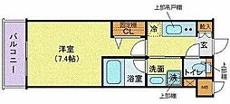 ハーモニーレジデンス品川高輪 1Kの間取図画像
