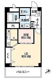 秀和恵比寿レジデンス 1LDKの間取図画像