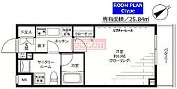 グランドコンシェルジュ麻布 1Kの間取図画像
