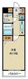 メゾン・ド・ヴィレ目黒 1Kの間取図画像