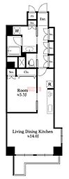 マンション広尾台 1LDKの間取図画像