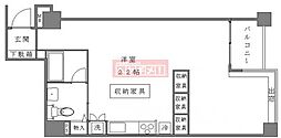 朝日サテライト六本木 ワンルームの間取図画像