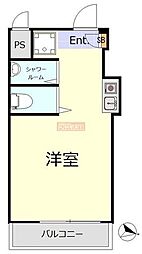 トップ恵比寿 ワンルームの間取図画像