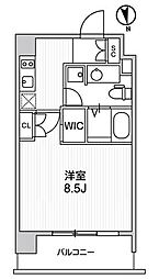 Aden麻布十番 1Kの間取図画像