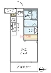 メゾンベール南麻布 ワンルームの間取図画像