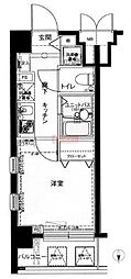 メインステージ恵比寿東 1Kの間取図画像