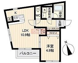 LiveFlat戸越 1LDKの間取図画像