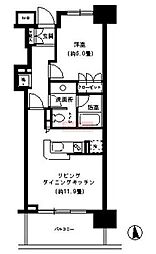 KDXレジデンス芝公園 1LDKの間取図画像