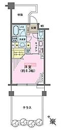 ヒルレジデンス大崎 1Kの間取図画像