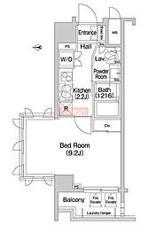 コンフォリア麻布EAST 1Kの間取図画像