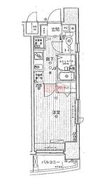 メインステージ麻布十番 1Kの間取図画像