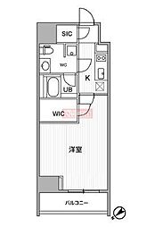 ALTERNA恵比寿 1Kの間取図画像