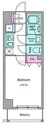 ドゥーエ西小山 1Kの間取図画像