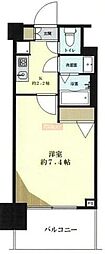 シティタワー武蔵小山 1Kの間取図画像