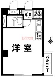 ライオンズマンション目黒第3 ワンルームの間取図画像