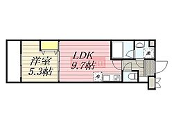 ハーモニーレジデンス板橋徳丸 1LDKの間取図画像