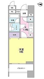 ロネスタR文京護国寺 1Kの間取図画像
