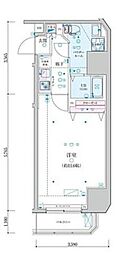 ジェノヴィア渋谷笹塚スカイガーデン 1Kの間取図画像
