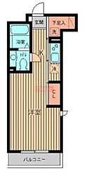 プロスペクト初台 ワンルームの間取図画像