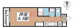 メゾン・ド・ヴィレ高輪 1Kの間取図画像