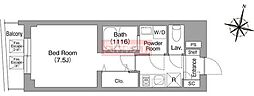 COMFORIALIV目黒碑文谷 1Kの間取図画像