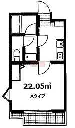 ロジェ高井戸 1Kの間取図画像