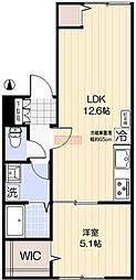 エクセラン中板橋 1LDKの間取図画像