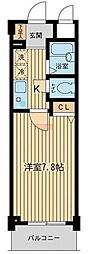 アーデン目黒不動前 1Kの間取図画像