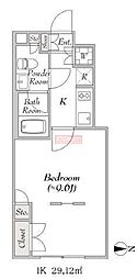 JoyousGard代々木 ワンルームの間取図画像