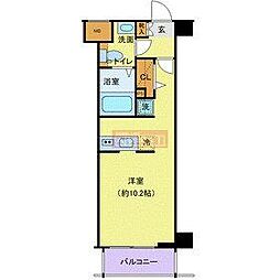 LUXUDEAR麻布十番 ワンルームの間取図画像