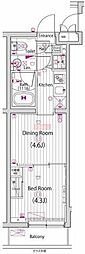 ガーラヴィスタ新板橋 1DKの間取図画像