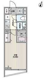 港区南麻布3丁目マンション 1Kの間取図画像