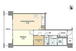 アーバンライフ目白駅前1号棟 1SLDKの間取図画像