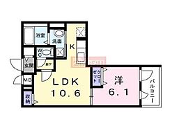 クラルテ目白 1LDKの間取図画像