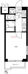 ルーブル恵比寿サウスガーデン 1Kの間取図画像
