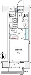 Entewille南麻布 1Kの間取図画像