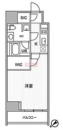 ALTERNA恵比寿 1Kの間取図画像