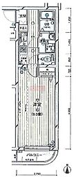 プレール・ドゥーク品川御殿山 1Kの間取図画像