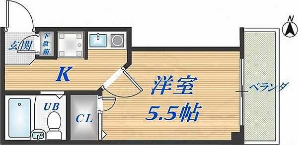 タナカハイツ ｜大阪府東大阪市上小阪４丁目(賃貸マンション1K・2階・17.00㎡)の写真 その2